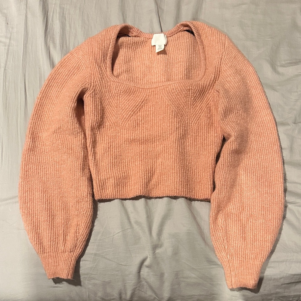 H&M Blush Pink Ribbed Sweater